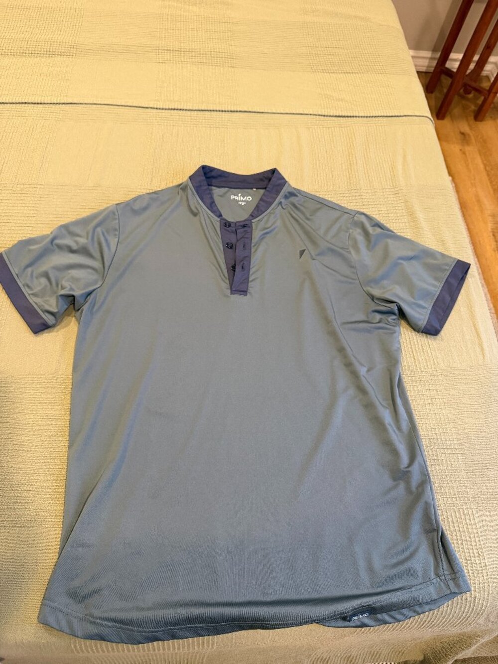Primo Golf Two Tone Navy/Gray Blade Polo Sz Large
